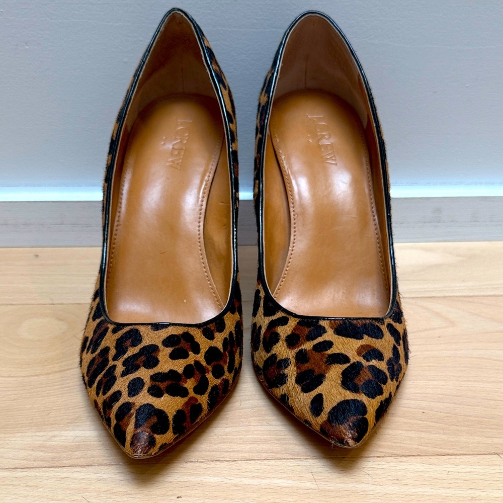 J.Crew Pony Hair Leopard Print Women's Heels